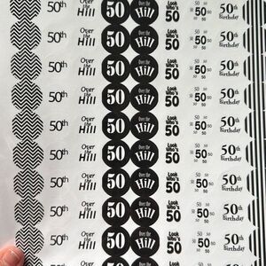 NWT 50th birthday stickers